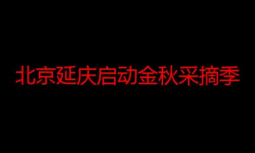 北京延庆启动金秋采摘季  百场活动及自驾路线同日发布